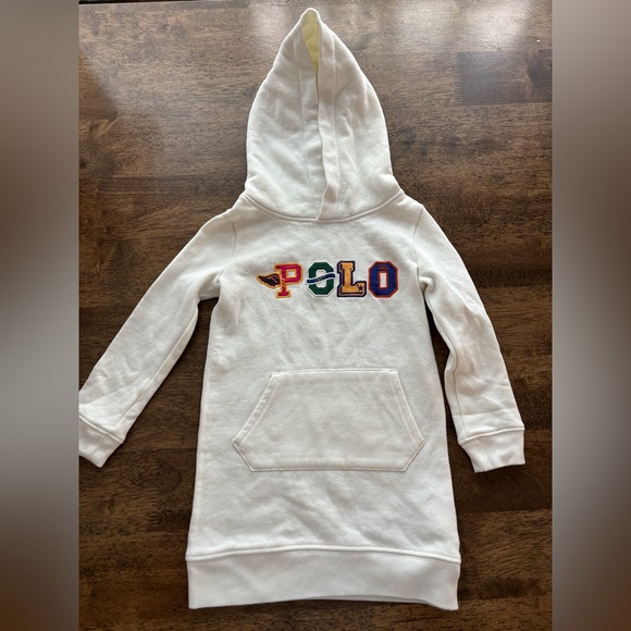Polo Ralph Lauren Logo Fleece Hooded Dress size 4 / 4T - Picture 2 of 5